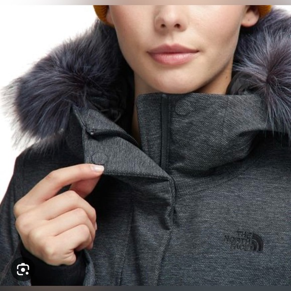 The North Face Defdown Parka Gore-Tex - Women's Size Medium Charcoal Grey - Picture 2 of 16
